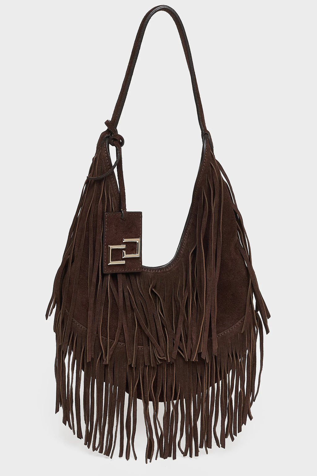 CARLA G. - Borsa in camoscio con frange