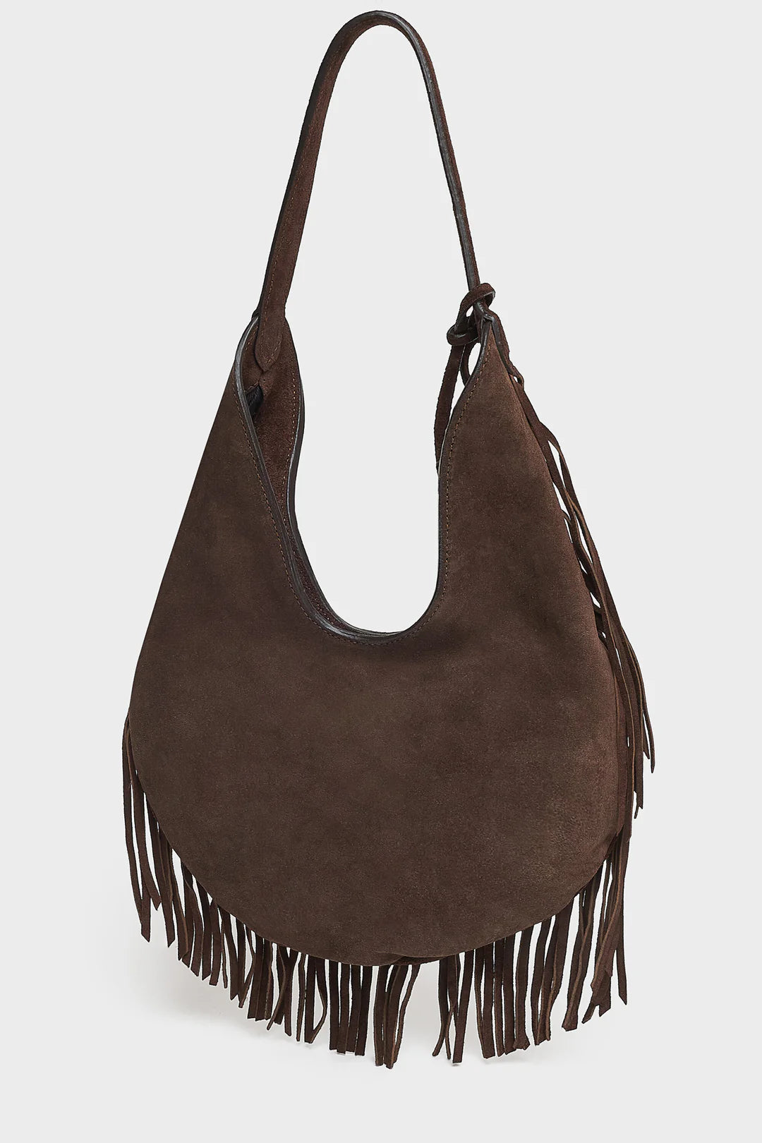CARLA G. - Borsa in camoscio con frange