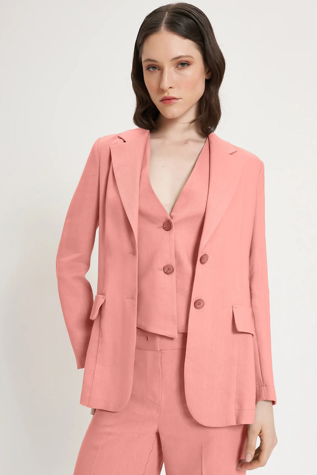 CARLA G. - Blazer monopetto in lino