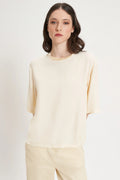 CARLA G. - T-shirt in crepe de chine