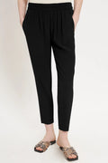 CARLA G. - Pantaloni slim fit in crepe de chine
