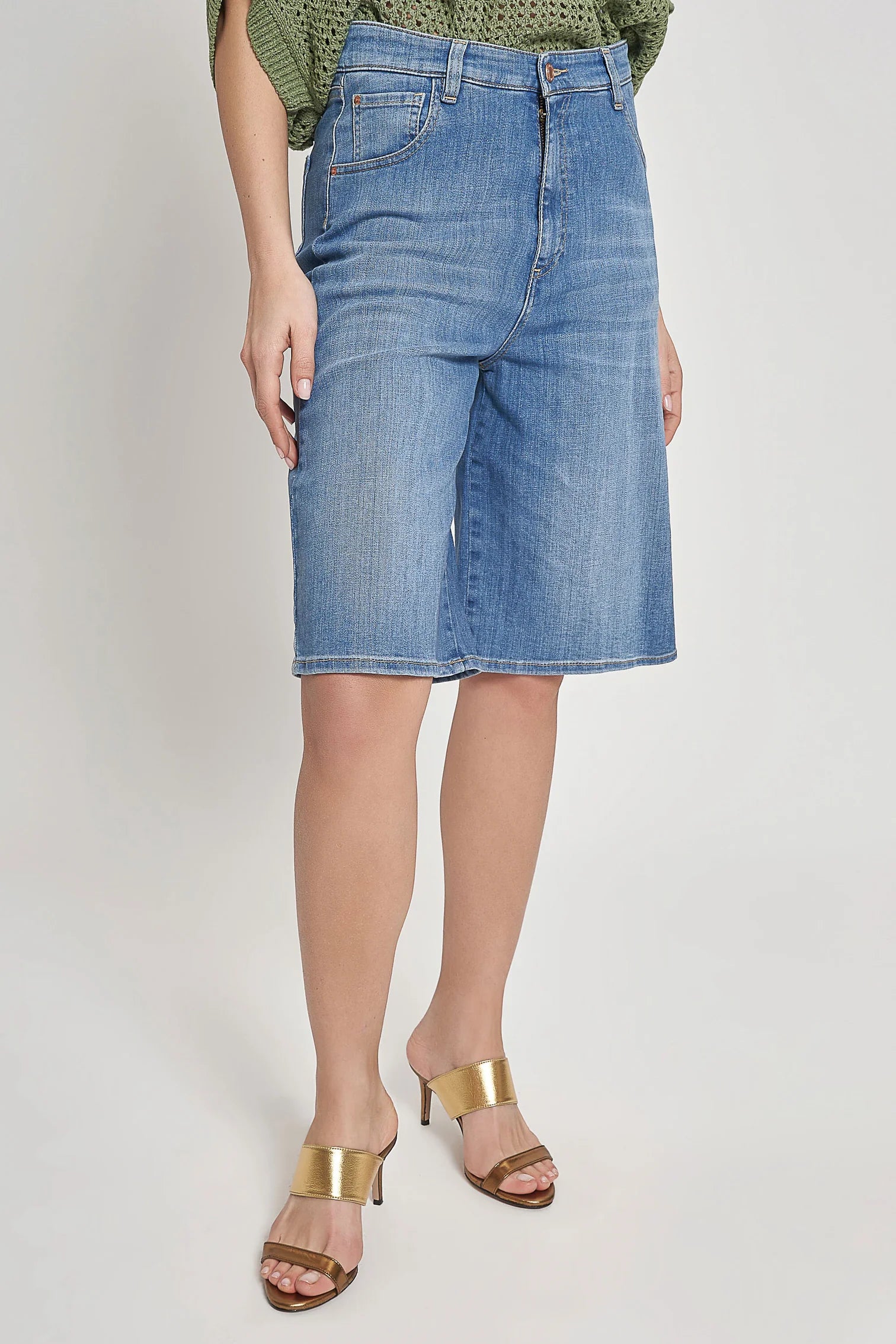 CARLA G. - Bermuda ampio in denim