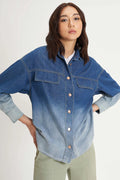 CARLA G. - Camicia in denim effetto sfumato