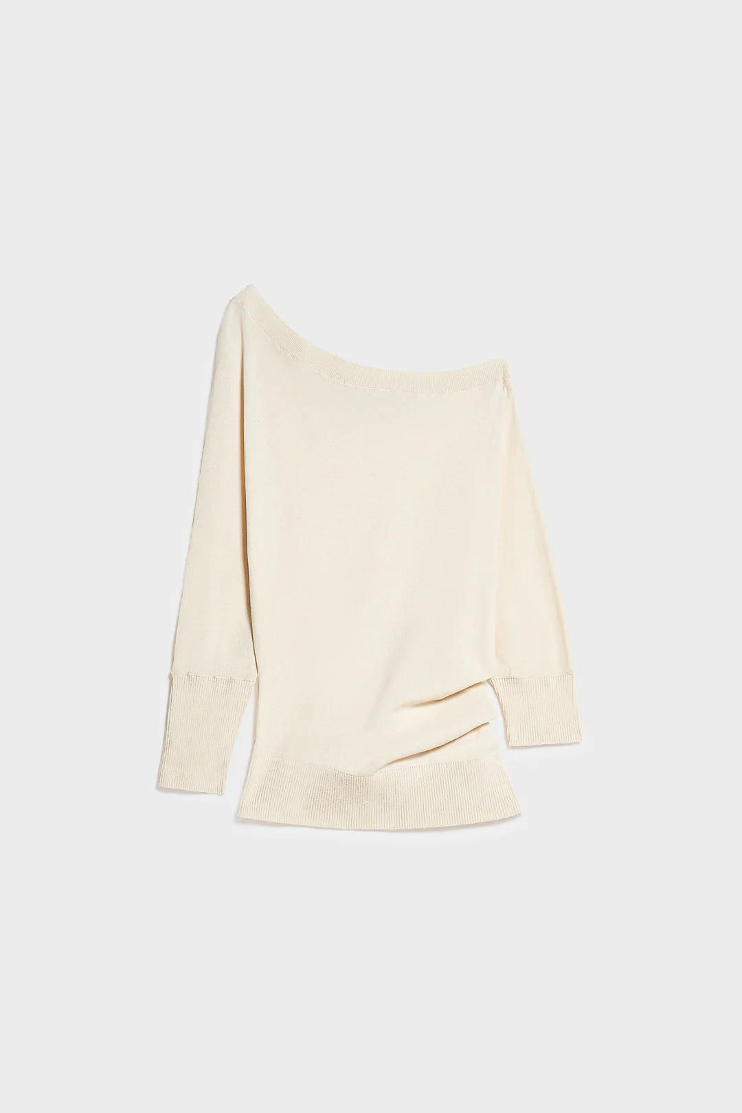 CARLA G. - Maglia asimmetrica in cotone crepe