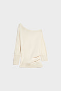 CARLA G. - Maglia asimmetrica in cotone crepe